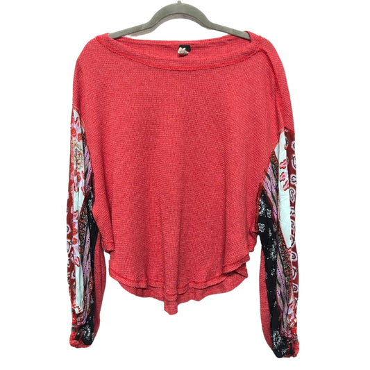 Red Top Long Sleeve We The Free, Size Xs