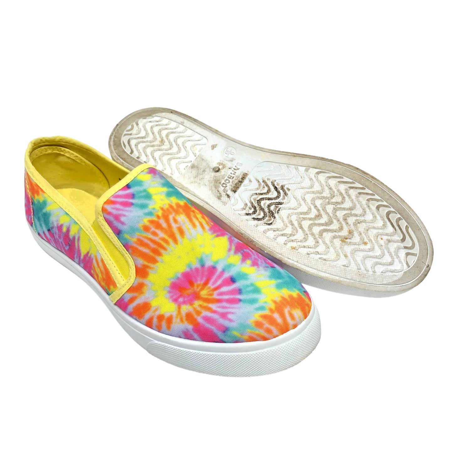 Tie Dye Print Shoes Flats Bamboo, Size 9