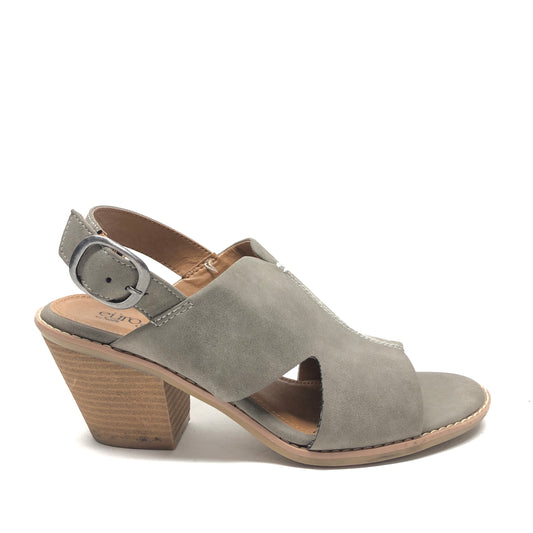 Grey Shoes Heels Block Sofft, Size 8