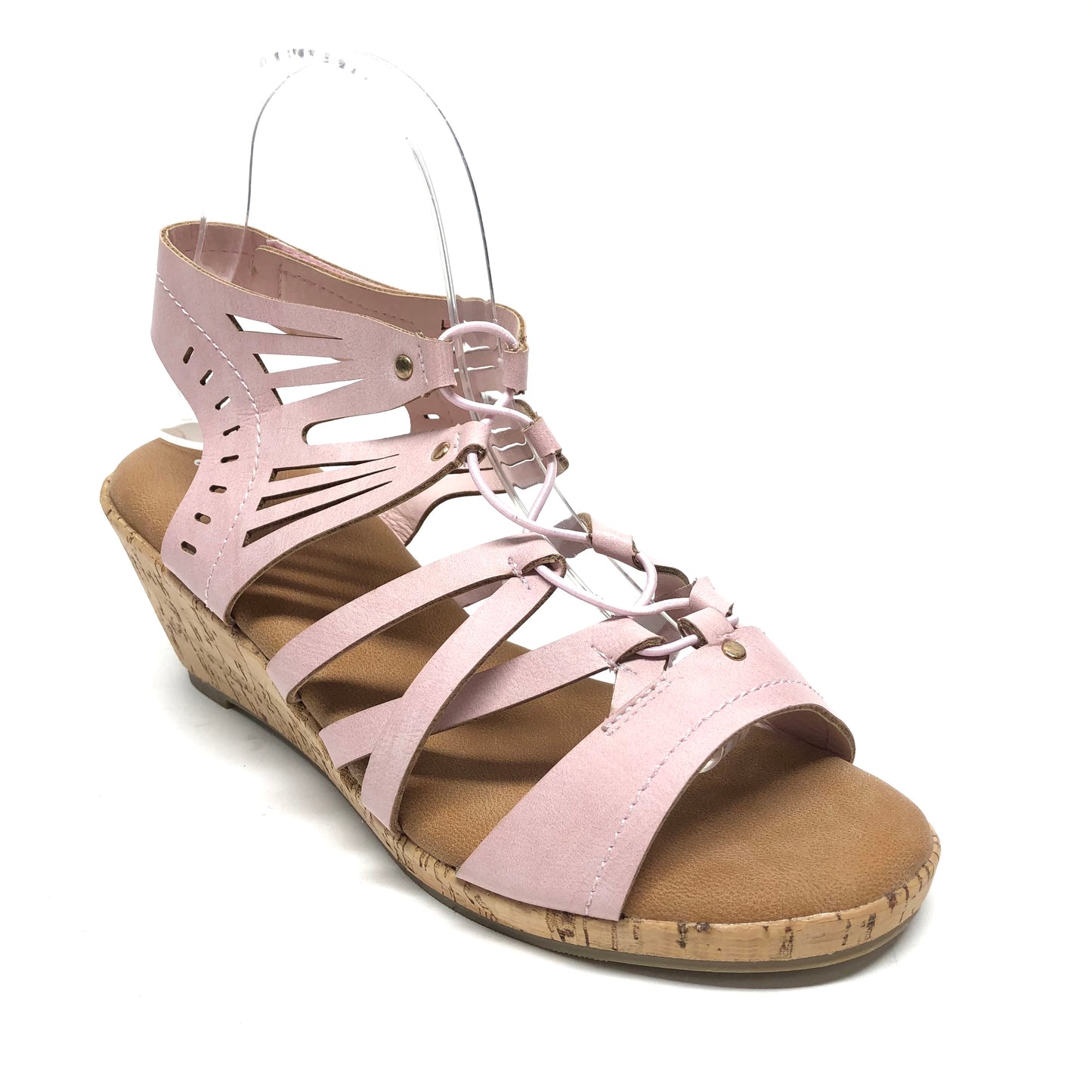 Sandals Heels Wedge By Clothes Mentor In Pink, Size: 9