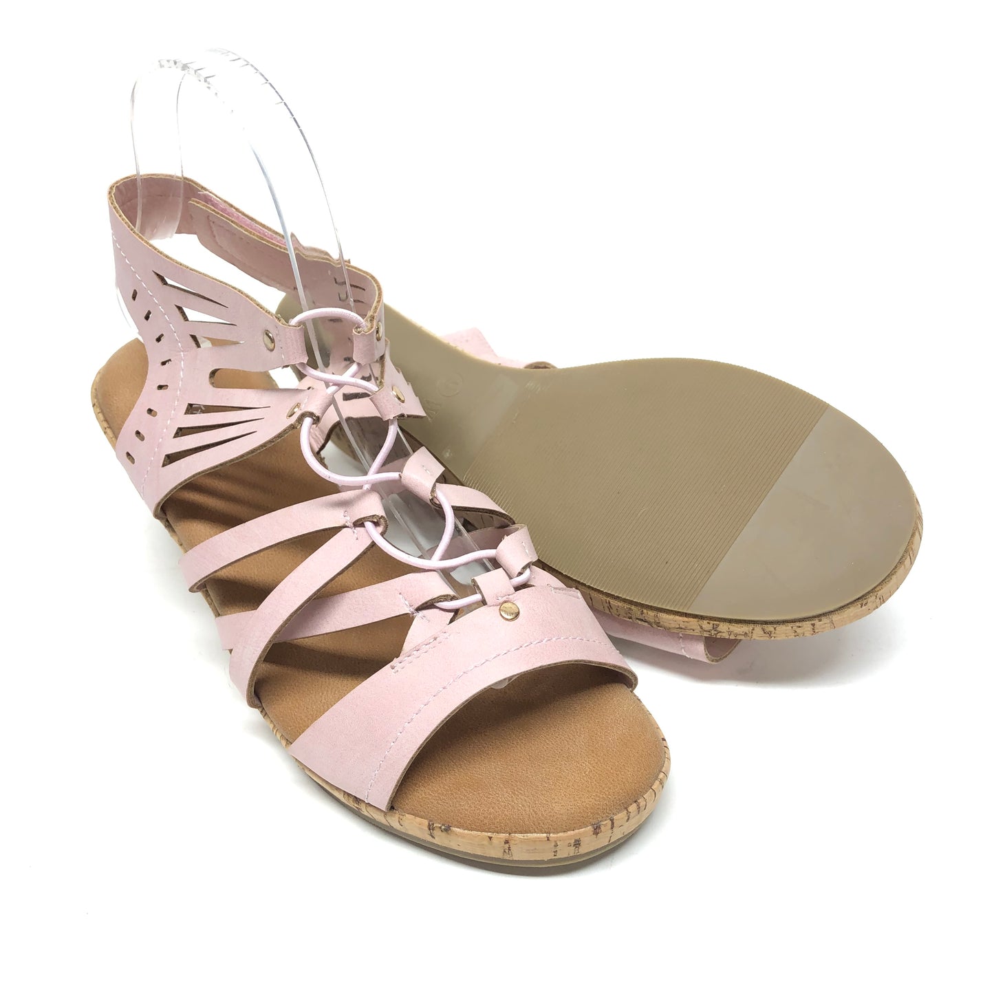 Sandals Heels Wedge By Clothes Mentor In Pink, Size: 9