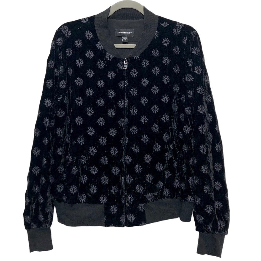 Jacket Other By Fifteen Twenty In Black, Size: L