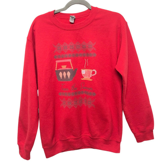 Sweatshirt Crewneck By Gildan In Red, Size: S