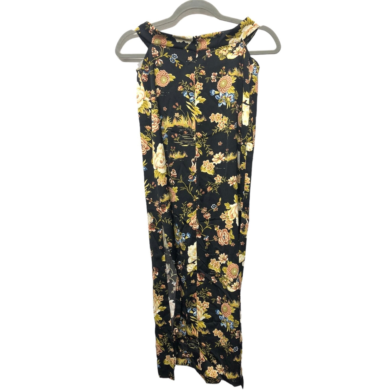 Dress Casual Midi By Zara In Black & Yellow, Size: S