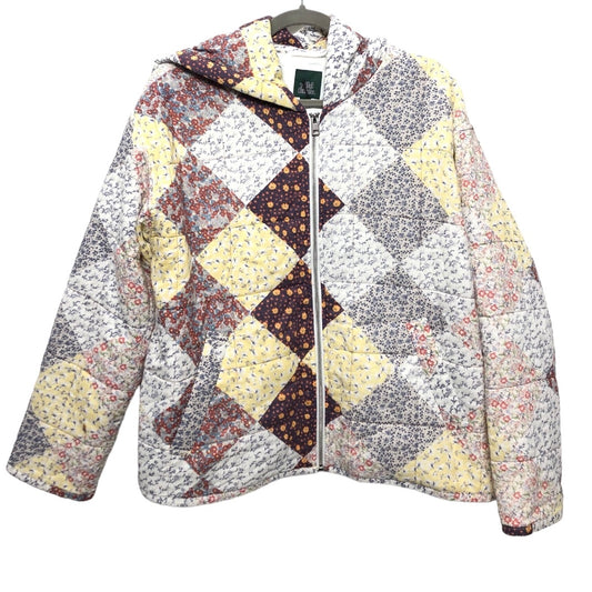 Jacket Puffer & Quilted By Wild Fable In Multi-colored, Size: L