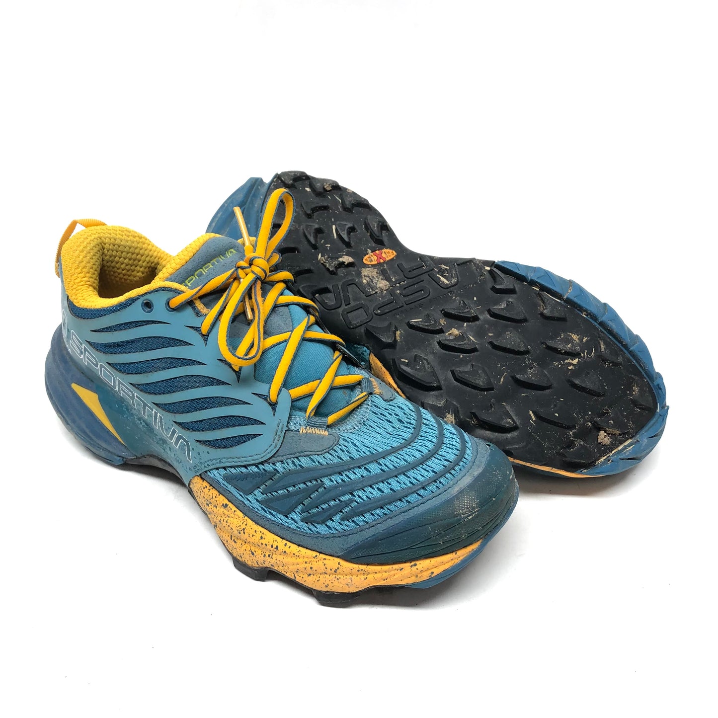 Shoes Athletic By Cmb In Blue & Yellow, Size: 7.5