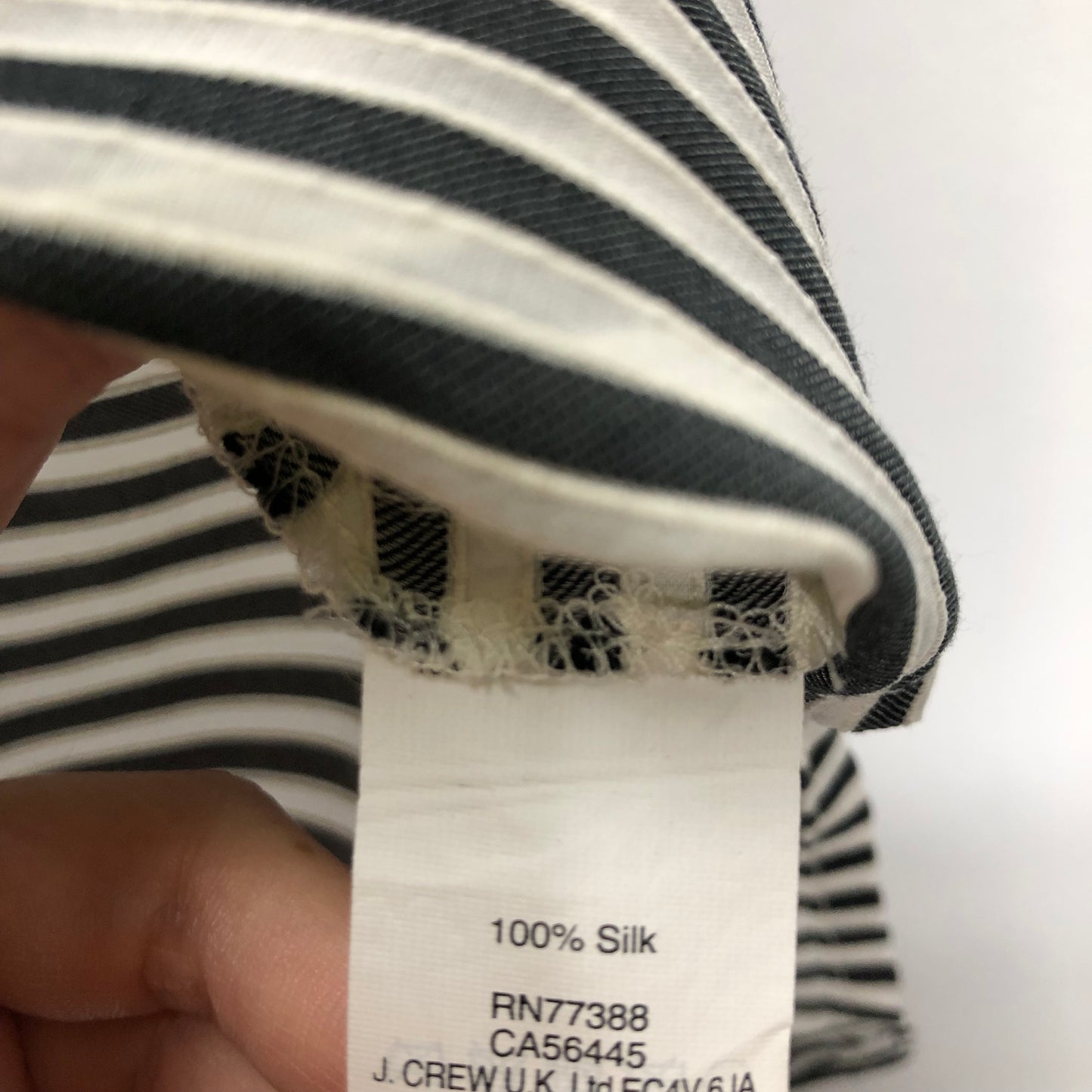 Striped Pattern Blouse Short Sleeve Madewell, Size S