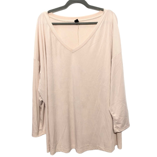 Beige Athletic Top Long Sleeve Collar Shein, Size 22