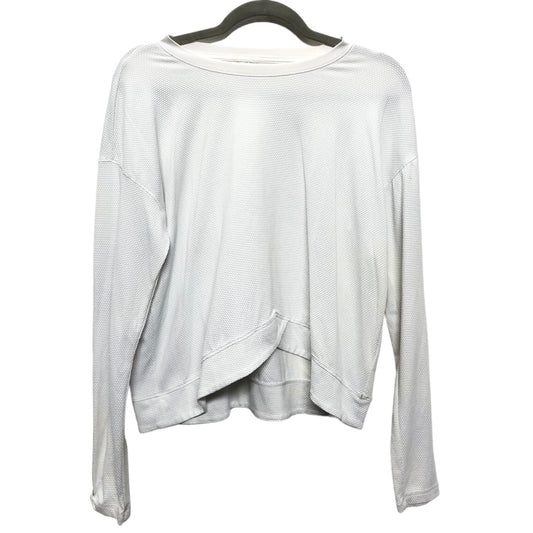 Athletic Top Long Sleeve Collar By Calia In White, Size: M