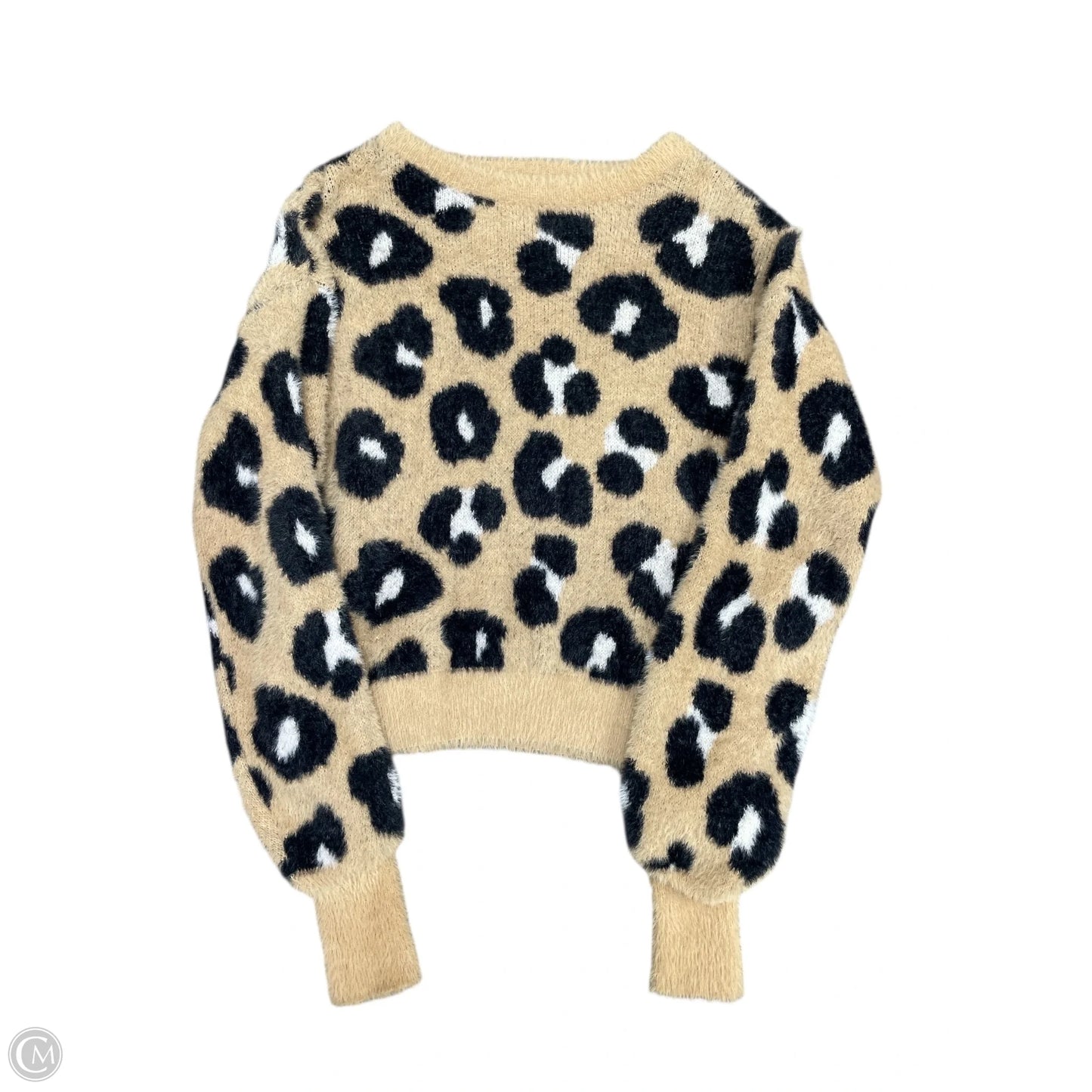 Sweater By Express In Leopard Print, Size: Xs