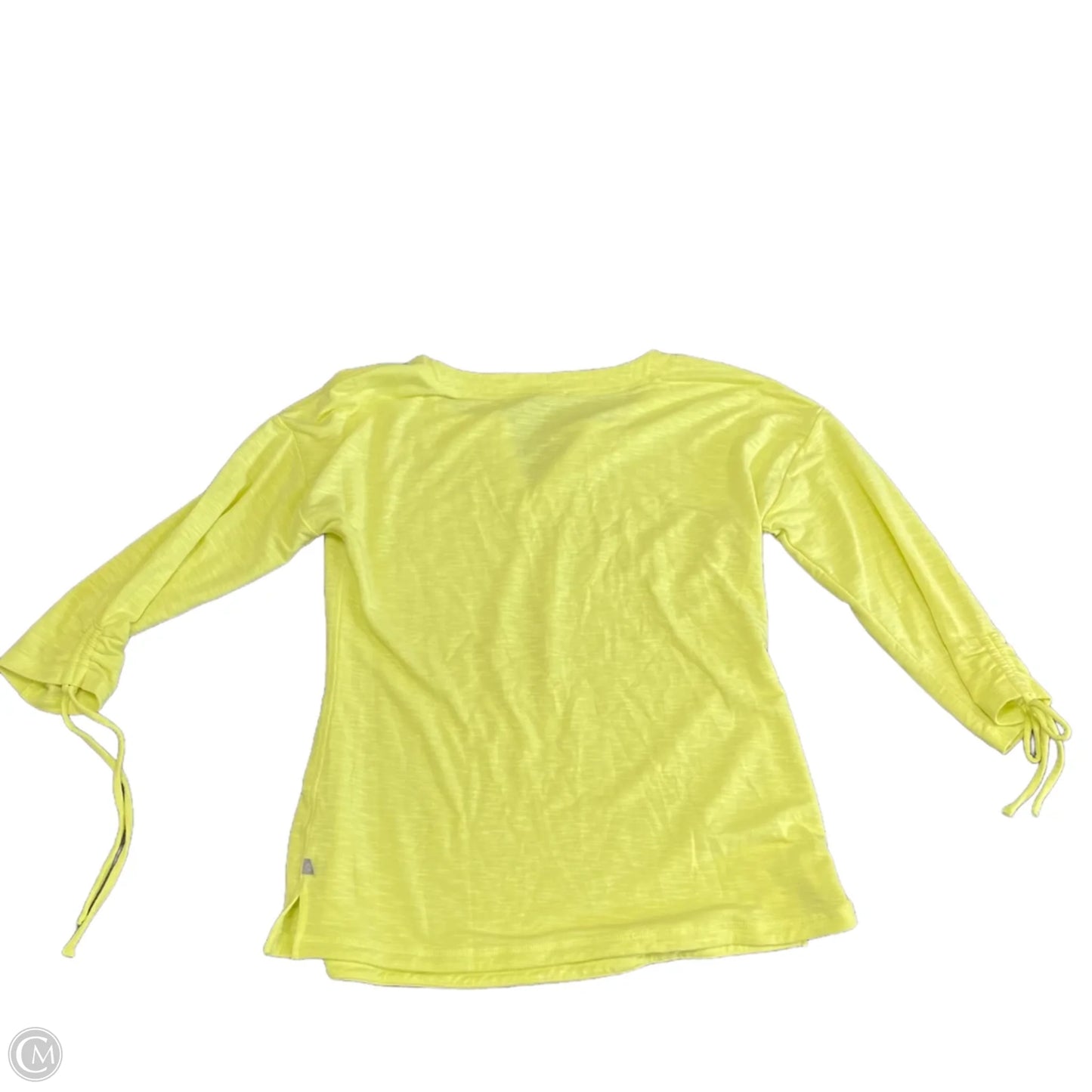 Top 3/4 Sleeve By Talbots In Yellow, Size: S