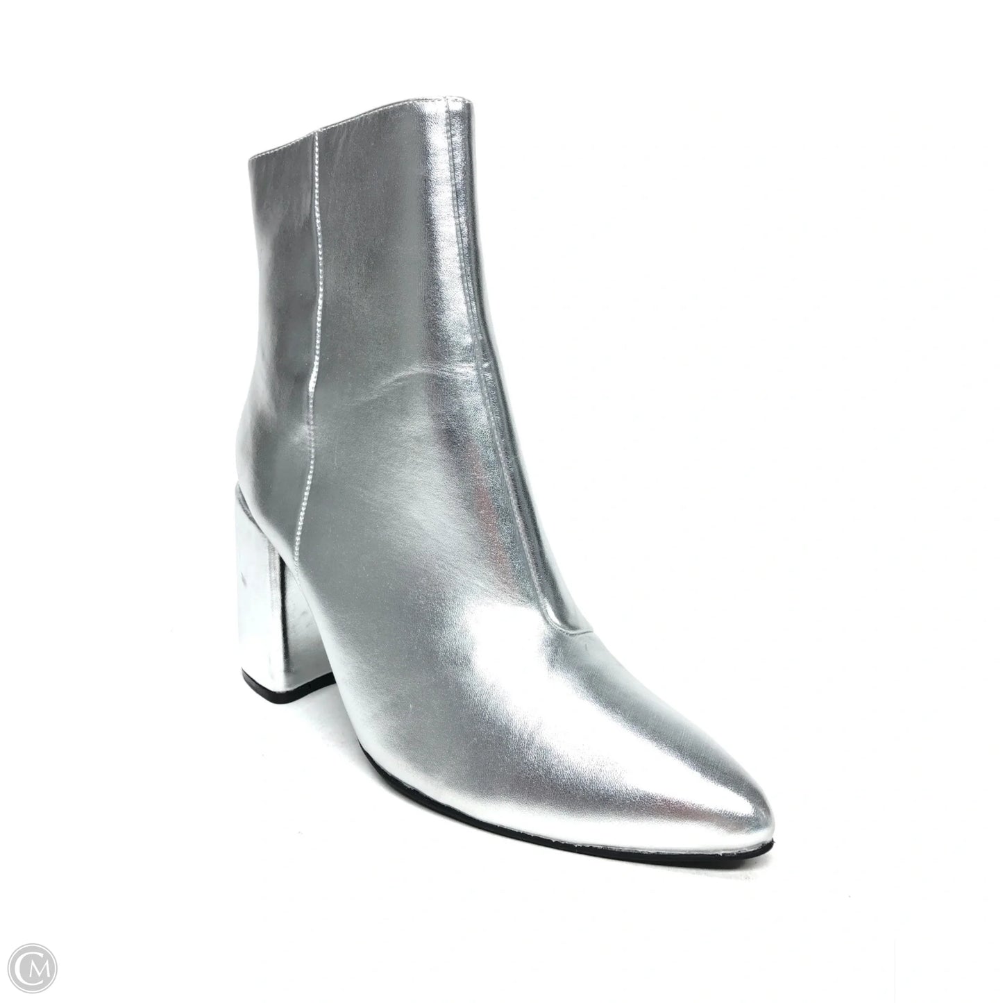 Boots Ankle Heels By Qupid In Silver, Size: 9