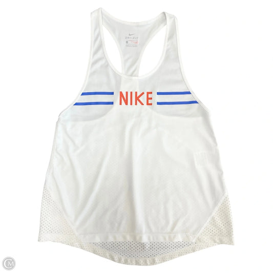 Athletic Tank Top By Nike Apparel In White, Size: S