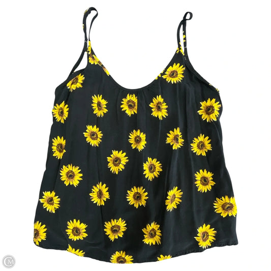 Top Sleeveless By Clothes Mentor In Black & Yellow, Size: M
