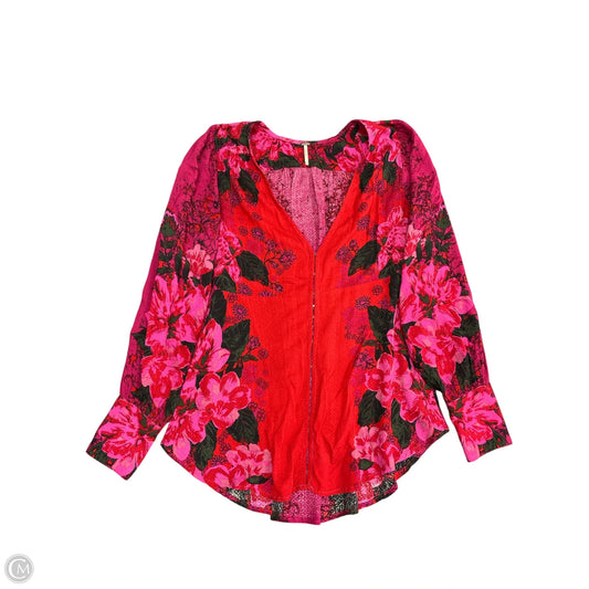 Top Long Sleeve By Free People In Pink, Size: Xs