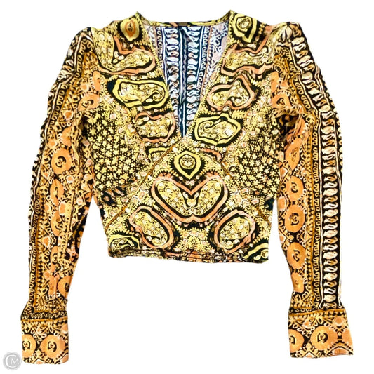 Top Long Sleeve By Free People In Orange, Size: S