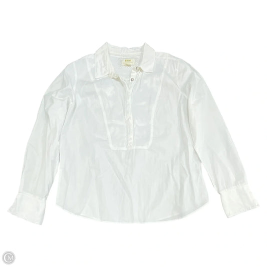 Top Long Sleeve By Maeve In White, Size: M