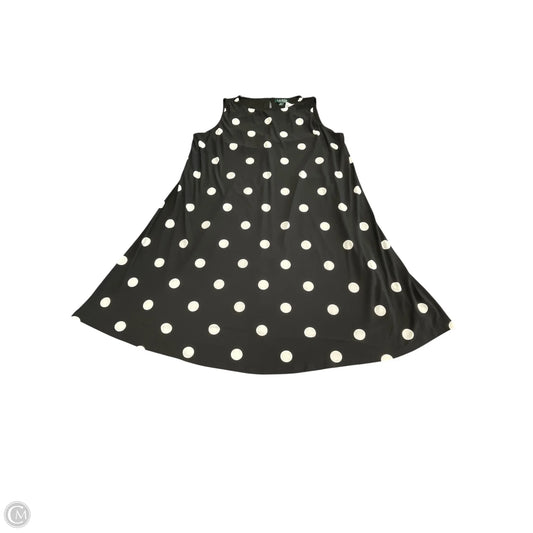 Dress Casual Midi By Lauren By Ralph Lauren In Black & White, Size: 16