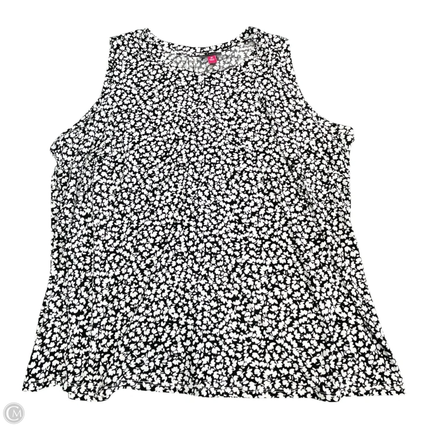 Top Sleeveless By Vince Camuto In Black & White, Size: 2x