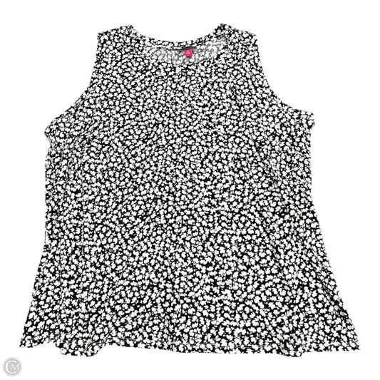 Top Sleeveless By Vince Camuto In Black & White, Size: 2x
