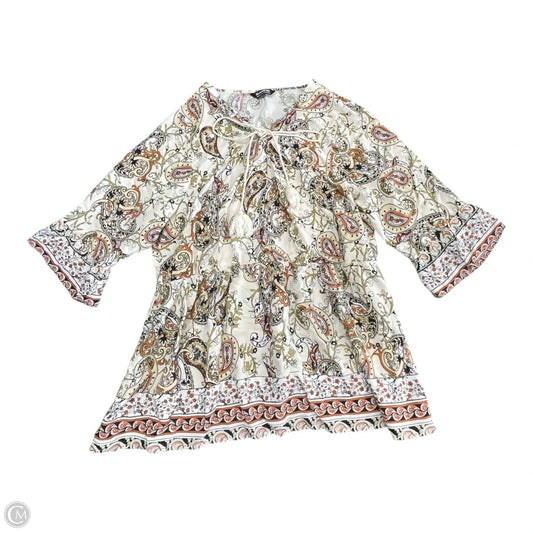 Top 3/4 Sleeve By Bloomchic In Cream