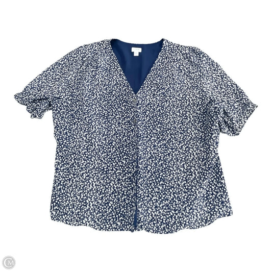 Top Short Sleeve By J. Crew In Navy, Size: Xxl