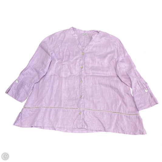 Top Long Sleeve By Clothes Mentor In Purple, Size: L
