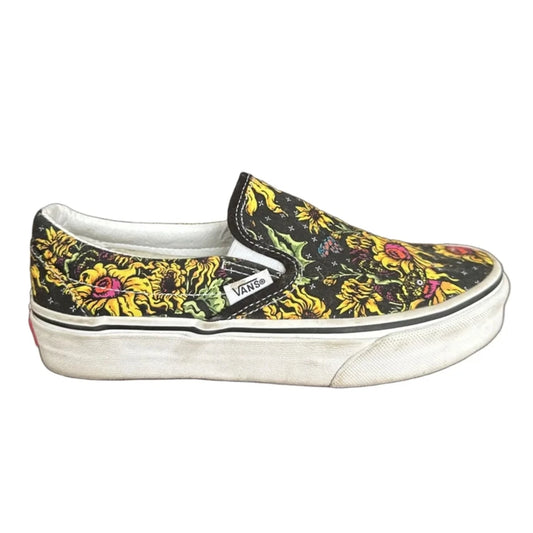 Shoes Sneakers By Vans In Black & Yellow, Size: 5