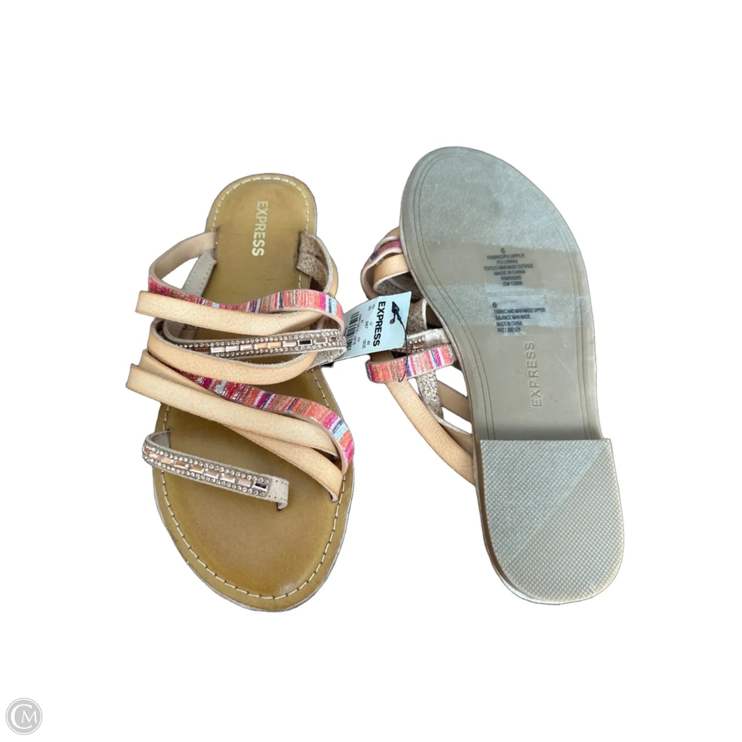 Sandals Flats By Express In Tan, Size: 6