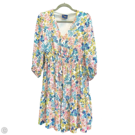 Dress Casual Short By Just Taylor In Floral Print, Size: 8