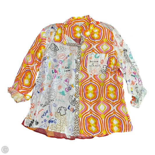 Top Long Sleeve By John Mark In Multi-colored, Size: 2x