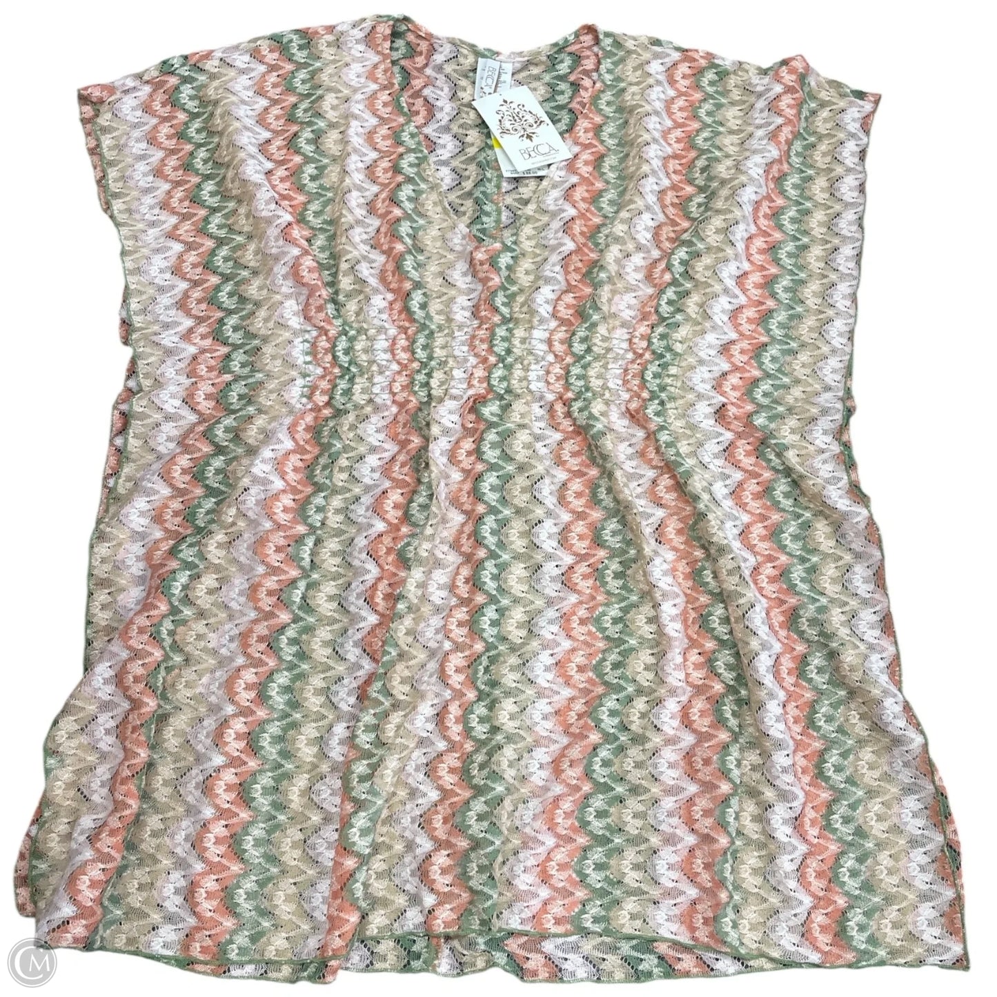 Swimwear Cover-up By Clothes Mentor In Green & Pink, Size: L