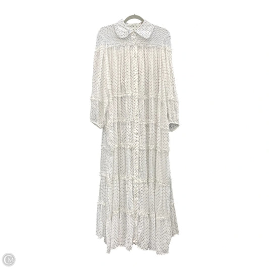Dress Casual Midi By Anthropologie In White, Size: S
