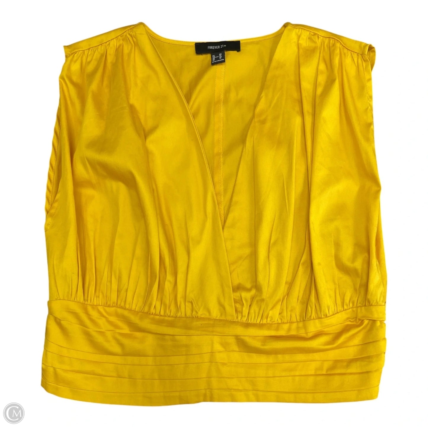 Top Sleeveless By Forever 21 In Yellow, Size: Xl