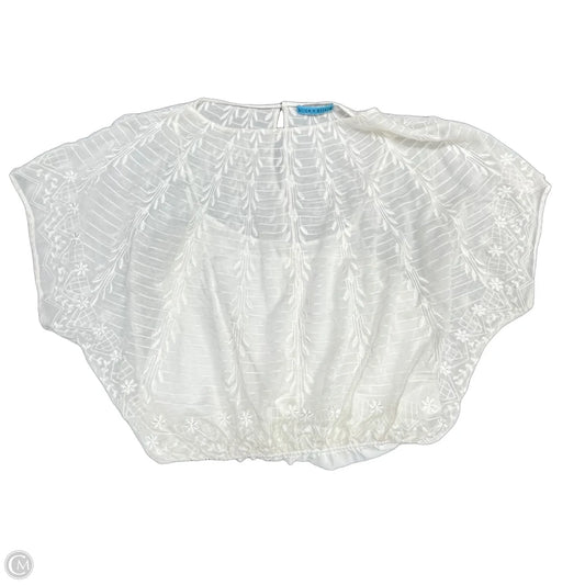 Top Short Sleeve Designer By Alice + Olivia In Cream, Size: M
