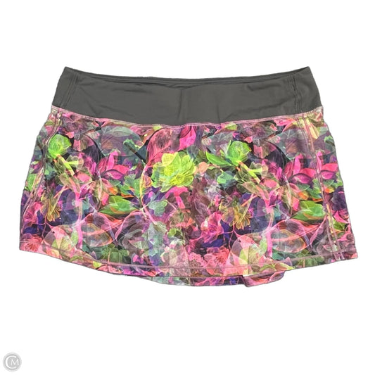 Athletic Skort By Lululemon In Multi-colored, Size: 10
