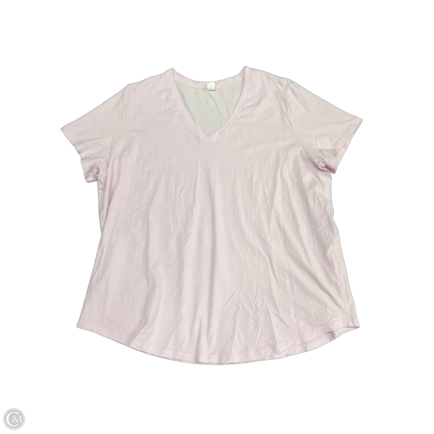 Athletic Top Short Sleeve By Lululemon In Pink, Size: 18