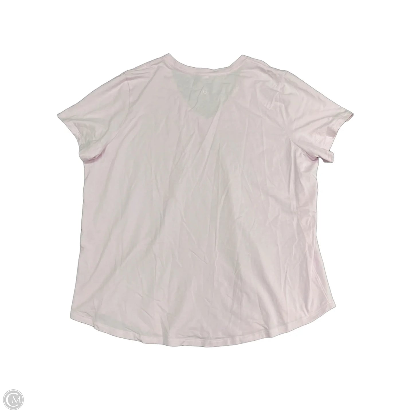 Athletic Top Short Sleeve By Lululemon In Pink, Size: 18