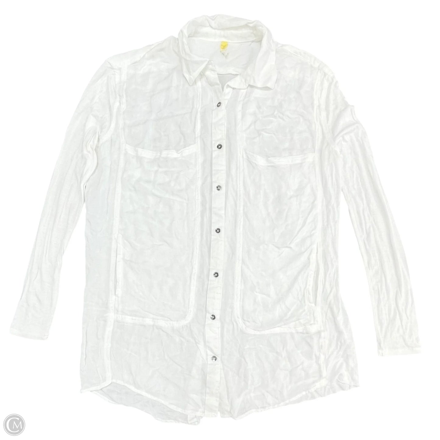 Tunic Long Sleeve By Free People In White, Size: S
