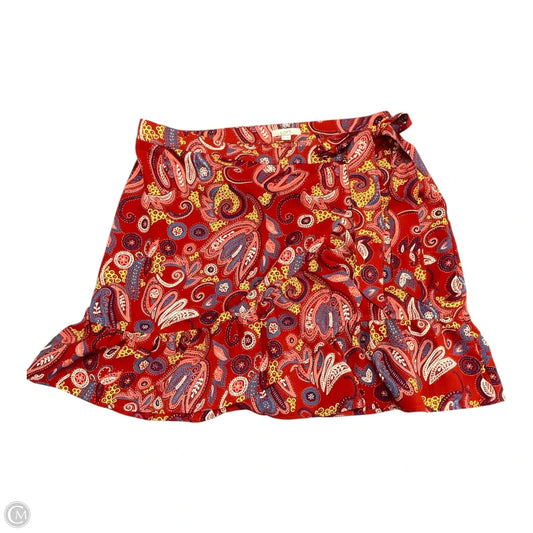 Skirt Mini & Short By Loft In Red, Size: 12