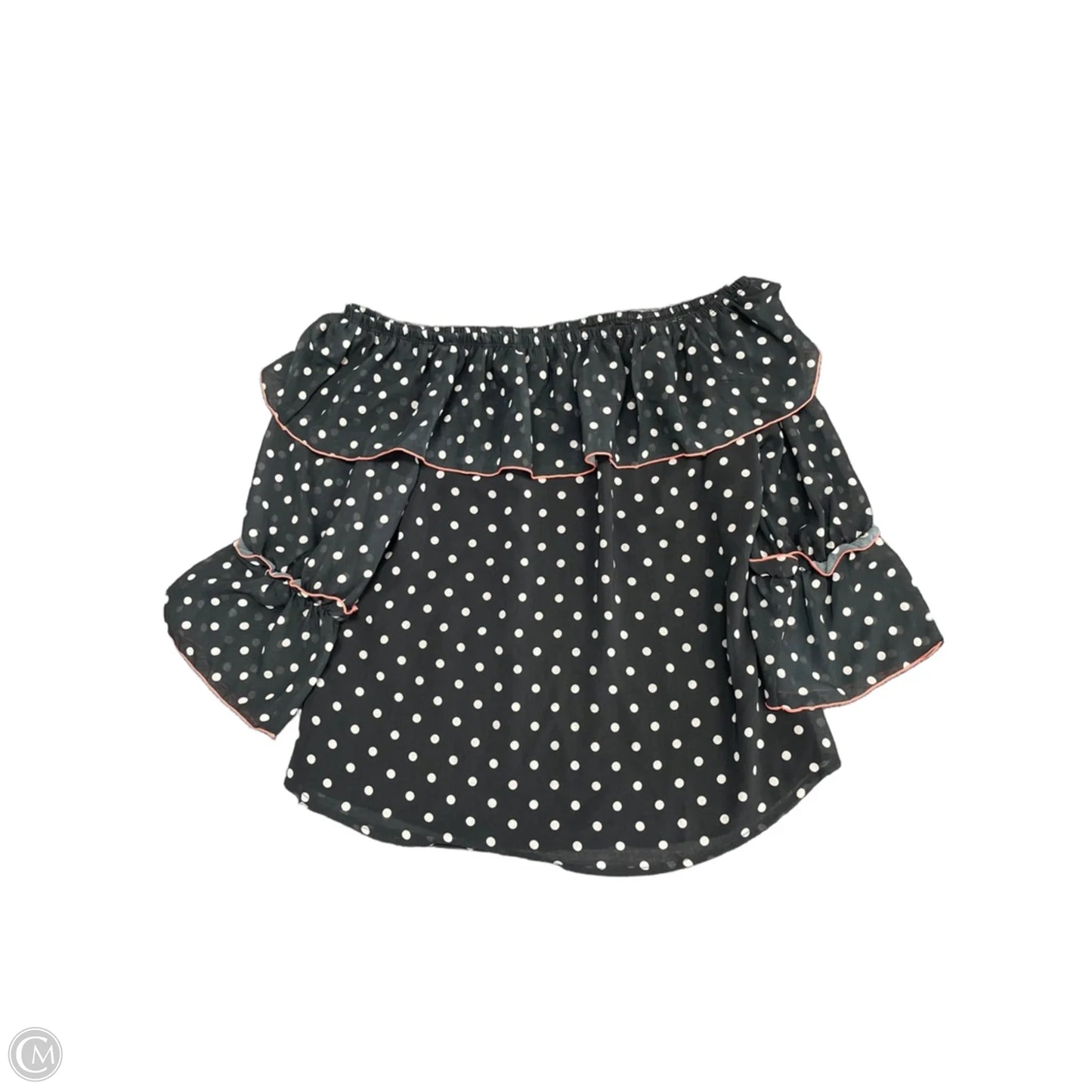 Top Short Sleeve By New York And Co In Black & White, Size: Xs