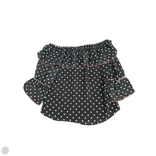 Top Short Sleeve By New York And Co In Black & White, Size: Xs