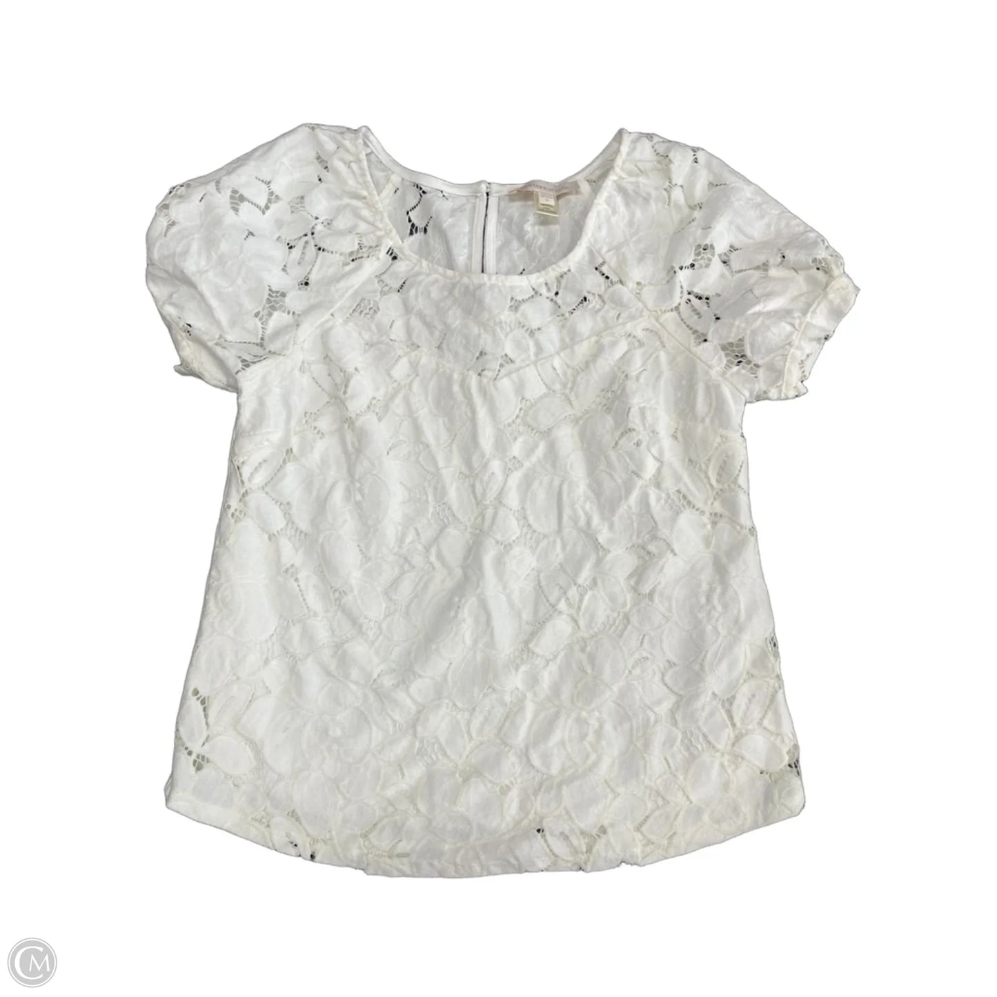 Top Short Sleeve By Monteau In White, Size: S
