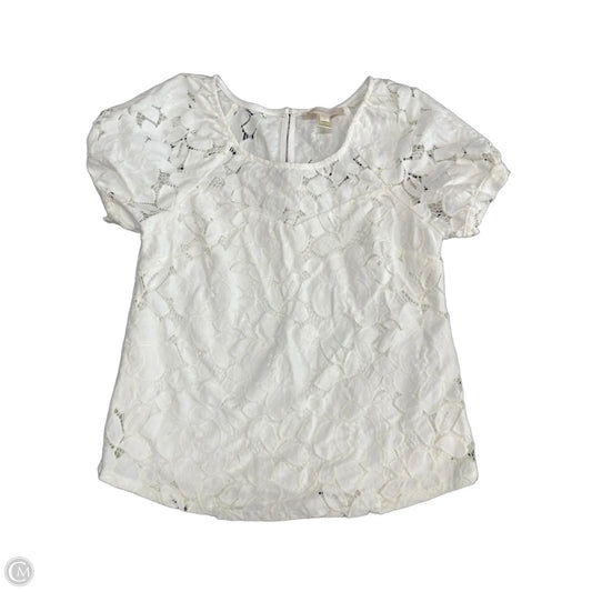 Top Short Sleeve By Monteau In White, Size: S