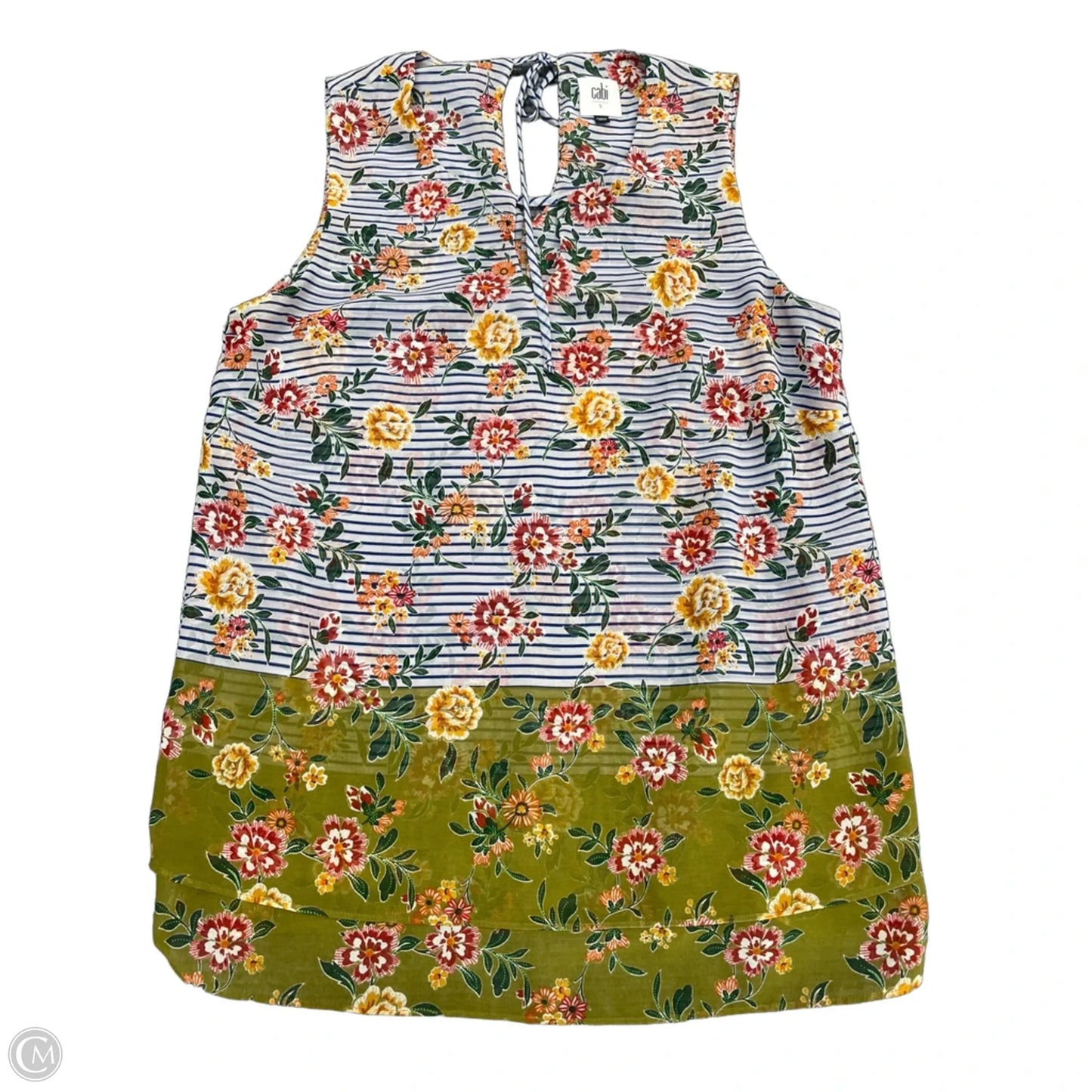 Top Sleeveless By Cabi In Multi-colored, Size: S