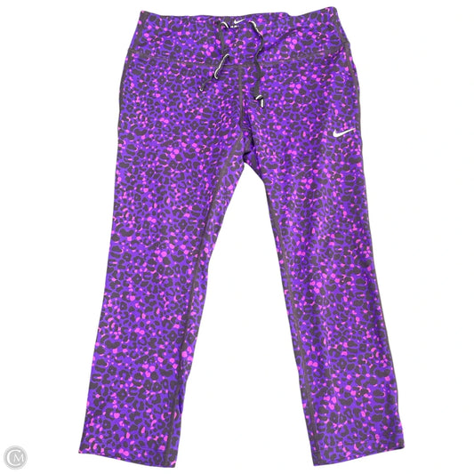 Athletic Leggings Capris By Nike Apparel In Purple, Size: M