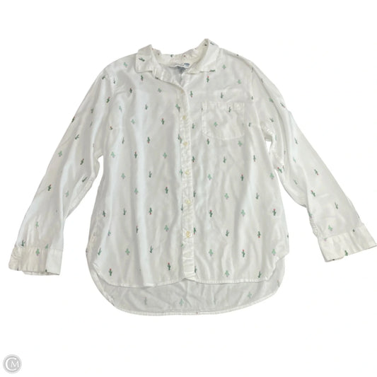 Top Long Sleeve By Old Navy In White, Size: L