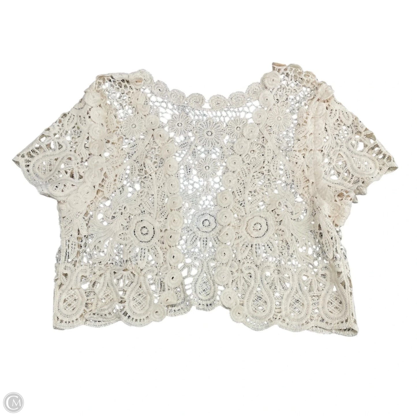 Swimwear Cover-up By Clothes Mentor In Cream, Size: S