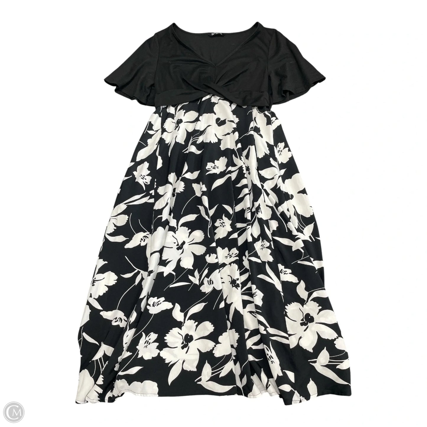 Dress Casual Midi By Bloomchic In Black & White, Size: 10