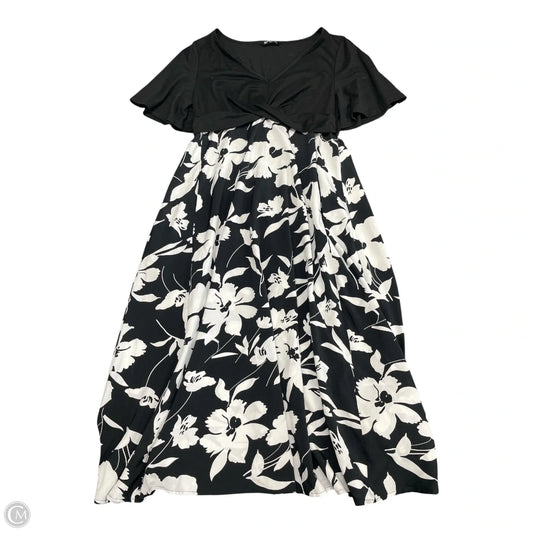 Dress Casual Midi By Bloomchic In Black & White, Size: 10